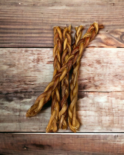 12" Braided Bully Sticks (6 Pack)